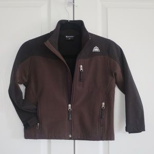 SNOZU Boys Outerwear Jacket Blk/Brown w/warm inner lining Sz S